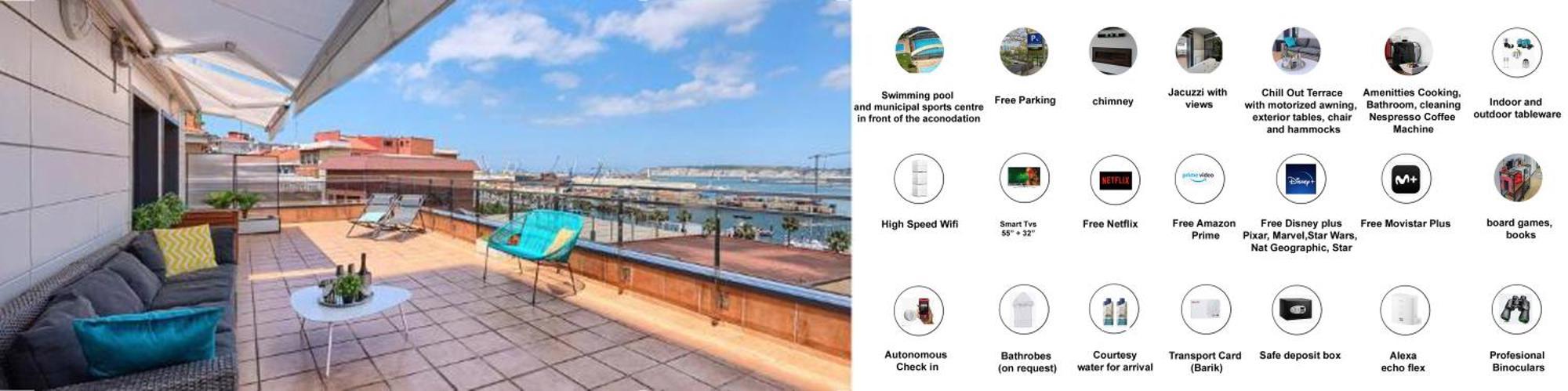 Apartamento Atico Lujo Costa Vasca Bilbao terraza mar yacuzzi Santurtzi Exterior foto