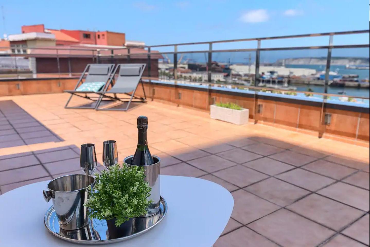 Apartamento Atico Lujo Costa Vasca Bilbao terraza mar yacuzzi Santurtzi Exterior foto